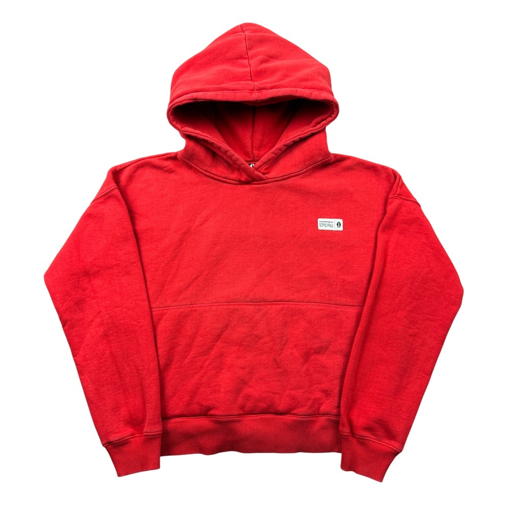 Beardedgoat Womens Large Red Pullover Hoodie Sweatshirt Fleece Outdoors